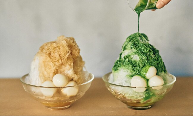 【砂糖専門店のかき氷】みぞれ・抹茶の２種が大阪初登場