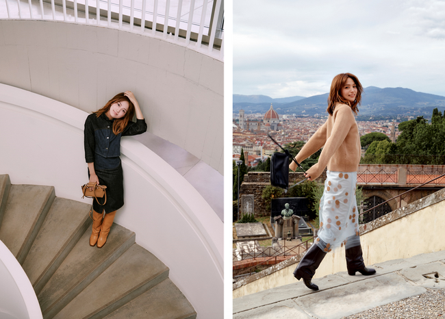 川口春奈がフェンディの最新ルックとともにフィレンツェで過ごす1日に密着
