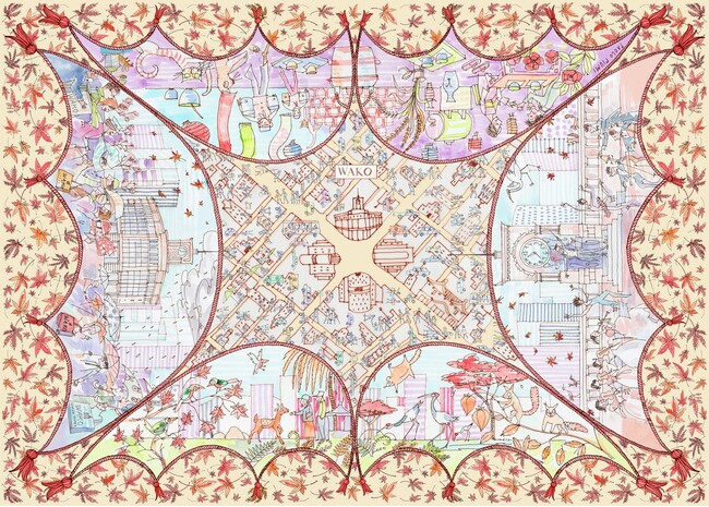 【銀座・和光】銀座の街並みが描かれた、ファリエロ サルティ別注ストールが登場