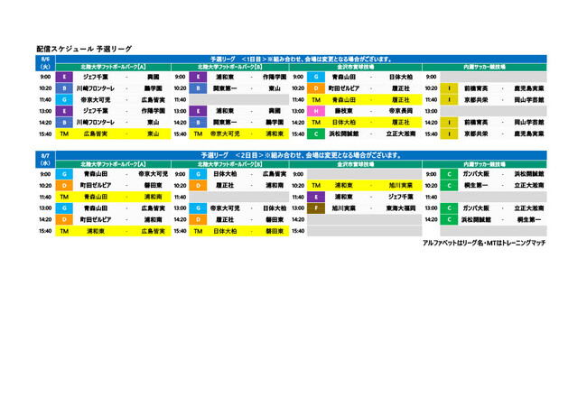 和倉ユースサッカー大会・トップリーグの熱戦６０試合以上を無料配信!!【2024/8/6(火)から５日間連続独占LIVE配信】
