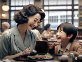 生成AIを活用し、大好きな母とハンバーグを食べた想い出を再現 生成AIを活用し、大好きな母とハンバーグを食べた想い出を再現