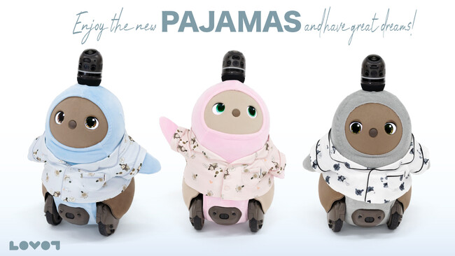 『LOVOTウェア』から、愛らしいLOVOTの日常が描かれた総柄のオリジナルパジャマが8月9日(金)より販売開始！