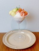 ピーチメロンとハーブ(ディル)のパフェ氷 ピーチメロンとハーブ(ディル)のパフェ氷