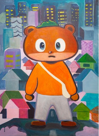 【京都 蔦屋書店】海外でも人気のアーティスト、牧田純が国内で3年ぶり、関西で初の個展「パープルタウン」を8月31日（土）より開催。架空の町をテーマに、愛らしくメランコリックな世界を描く。