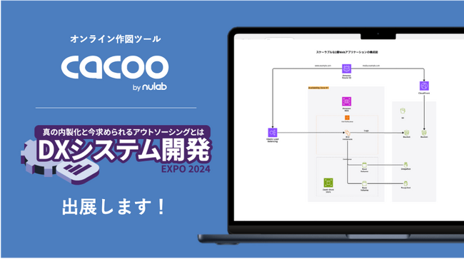 ヌーラボ、「DXシステム開発 Expo 2024」に出展を決定インフラ構成図やワイヤーフレームの作成をCacooで体験できるデモンストレーションを実施予定