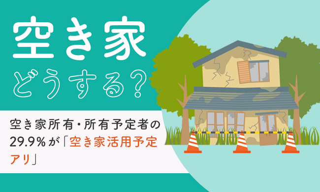 【空き家どうする?】空き家所有・所有予定者の29.9%が「空き家活用予定アリ」