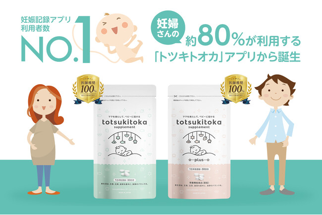 【100％のリアルユーザーがおすすめしたい葉酸サプリと回答】ママと赤ちゃんのためのサプリブランド「トツキトオカサプリメント」がモニター調査結果を発表！