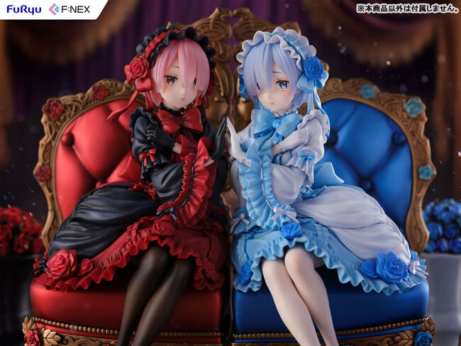 TVアニメ『Re:ゼロから始める異世界生活』より、ゴシックドレス姿で「レム」「ラム」がフィギュア化。あみあみにて予約受付中。