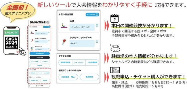 ＼全国初／佐賀市公式スーパーアプリに『国スポミニアプリ』が登場しました！