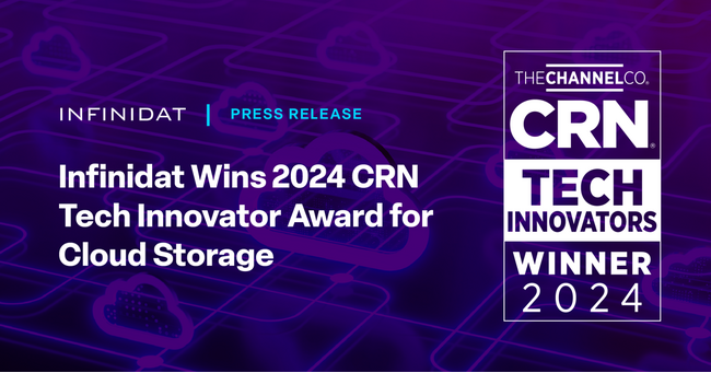 Infinidat、クラウドストレージ部門で2024 CRN Tech Innovator Awardを受賞
