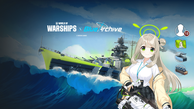 『ブルーアーカイブ -Blue Archive-』×『World of Warships』新艦長や艦艇、記念旗などのコラボ記念コンテンツが登場！