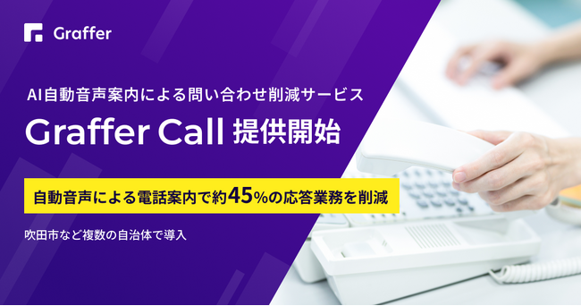 AI自動音声案内による問い合わせ削減サービス「Graffer Call」の提供を開始