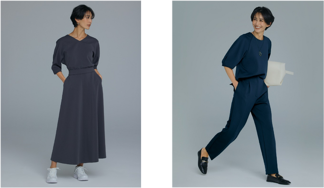 高い伸縮性を持つジャージー素材なのに“きちんと見え”が叶う！オフィスにも最適な「スキューバジャージーシリーズ」が8月19日より発売