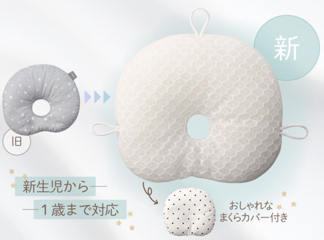 「赤ちゃんの頭と眠りをサポートする」で話題のエスメラルダのまくら、待望の新シリーズが完成！『エスメラルダ 呼吸する赤ちゃんの枕スライド式』、8月20日(火)より販売開始！