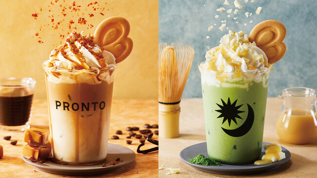 プロントのドリンクメニューに新カテゴリが追加！その名も『Pラテ』「ビターキャラメルラテ」「抹茶ホワイトモカ」の2種が新登場！9/3～