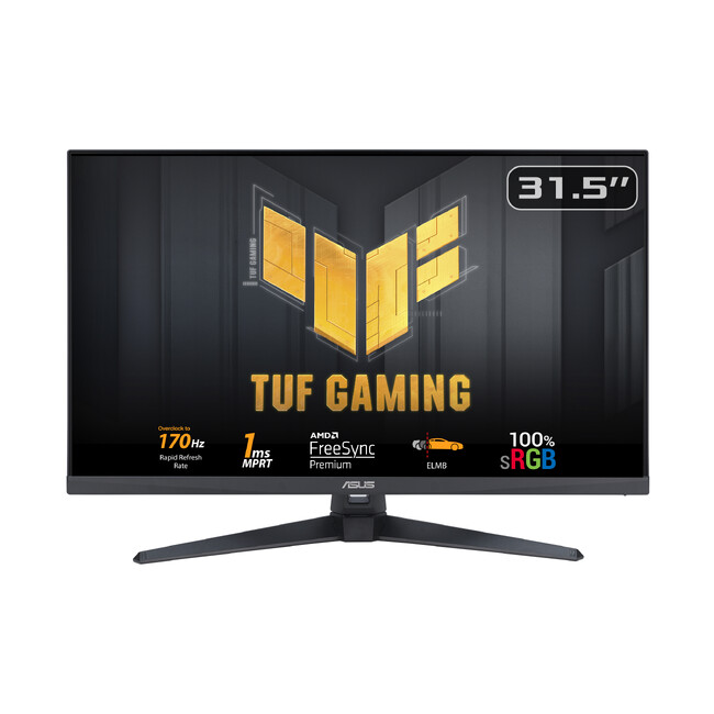 ASUSのゲーミングシリーズTUF Gamingより、リフレッシュレート170Hz、応答速度1msの32インチ、sRGB 100%対応のゲーミングモニターTUF Gaming VG328QA1Aを発表