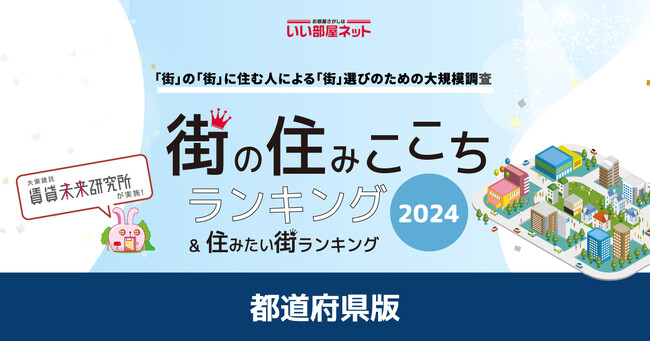 いい部屋ネット「街の住みここち ＆ 住みたい街ランキング２０２４＜都道府県版＞」発表