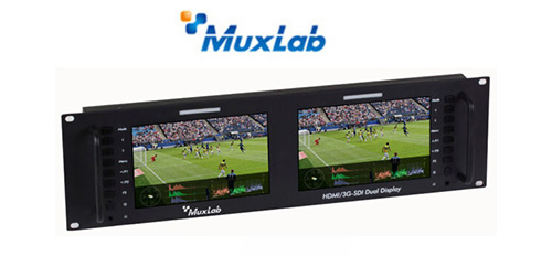 7インチTFT LCDディスプレイ×2台を備えたラックマウント型ディスプレイユニット『4K30p対応HDMI/3G-SDIデュアルモニター』発売