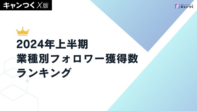 業種別フォロワー獲得ランキングを公開！業種別のXキャンペーン事例資料が無料でダウンロード可能。【キャンつく】