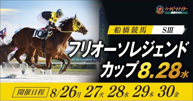 船橋ケイバ 第６回開催〔８月２６日（月）～８月３０日（金）〕第６回は「フリオーソレジェンドカップ（ＳIII）」が開催！