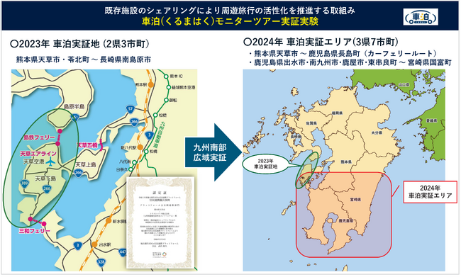 熊本・天草～鹿児島～宮崎を周遊観光！九州南部バケワーク・車泊（くるまはく）無料体験モニター募集！！