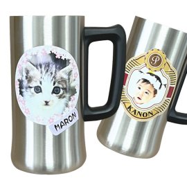 名入れ写真プリントステンレスジョッキ 名入れ写真プリントステンレスジョッキ