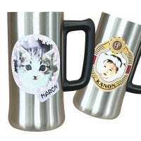 特殊な転写技術によりステンレス製ジョッキ等へのプリントも可能に！名入れ彫刻・プリント専門店が、名入れ・写真プリントを施したジョッキやグラスの販売を8月1日に開始