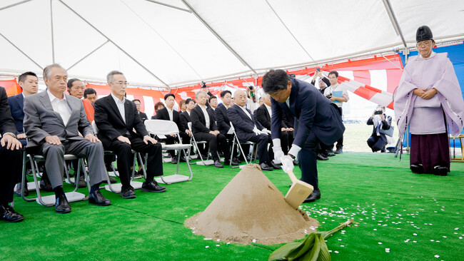 福島県双葉町に開業する地域最大規模のカンファレンスホテル『FUTATABI FUTABA FUKUSHIMA』の地鎮祭を開催