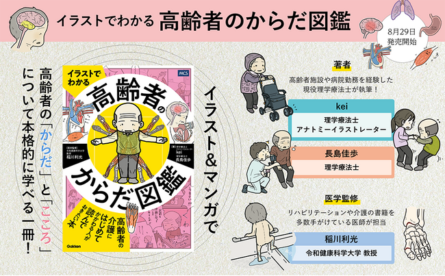 高齢者にかかわる医療・福祉の場面で役に立つ！　『イラストでわかる　高齢者のからだ図鑑』発売