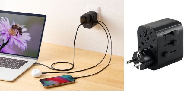 海外旅行中の充電がスムーズに！世界の主要国で利用できる、USBポート搭載海外用マルチ変換アダプターを新発売