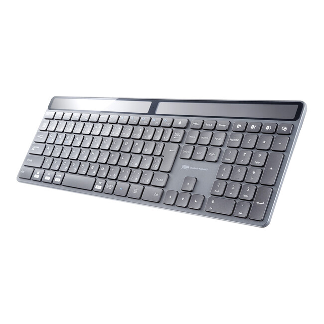 電池交換・充電がいらないソーラー充電式ワイヤレスキーボードを発売