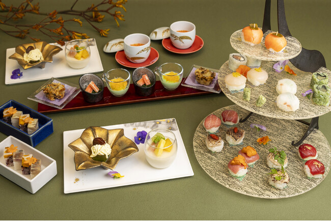 ザ・プリンスギャラリー 東京紀尾井町 寿司職人こだわりの実り豊かな秋のアフタヌーンティーJapanese Afternoon Tea～華凛～販売