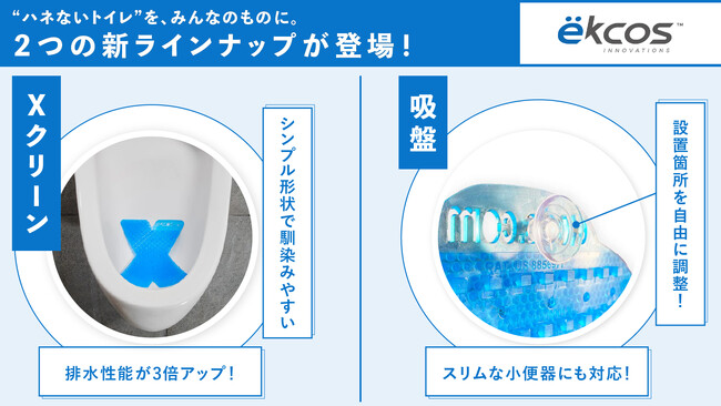 トイレ清掃の手間を減らす！世界トップシェアの抗菌芳香小便器マット、エコスクリーンに新商品ラインナップが追加！