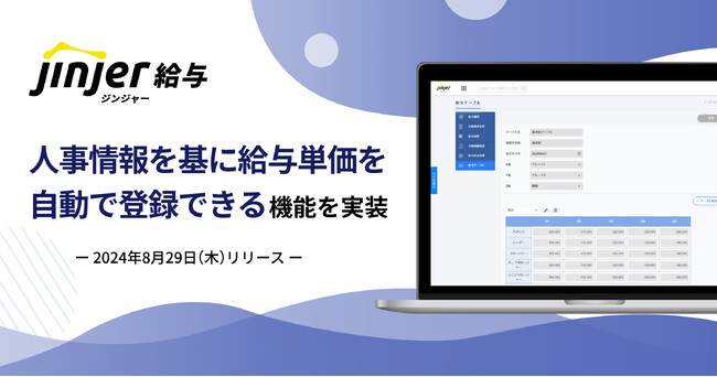 ジンジャー給与で、人事情報を基に給与単価を自動で登録できる機能を実装