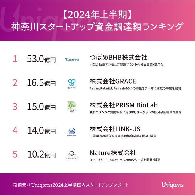 研究開発型スタートアップが躍進！神奈川県の「アンモニア合成」「超音波技術」企業がトップに - 2024年上半期スタートアップランキング公開