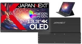 JAPANNEXTが13.3インチの有機EL(OLED)パネルを採用した4Kモバイルディスプレイを47,980円で8月30日(金)に発売 JAPANNEXTが13.3インチの有機EL(OLED)パネルを採用した4Kモバイルディスプレイを47,980円で8月30日(金)に発売