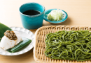道の駅なんぶで人気の茶そば 道の駅なんぶで人気の茶そば
