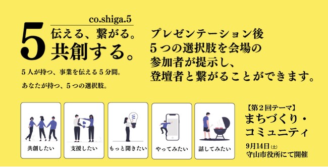 伝える。繋がる。共創する。第2回「co.shiga.5」を9月14日に開催
