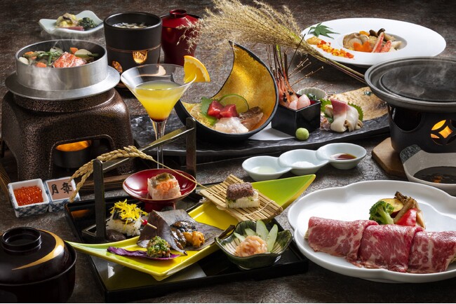 【札幌・定山渓温泉 章月グランドホテル】秋の魚料理は「秋野菜と魚介類の炊き合わせ」【銀の月】