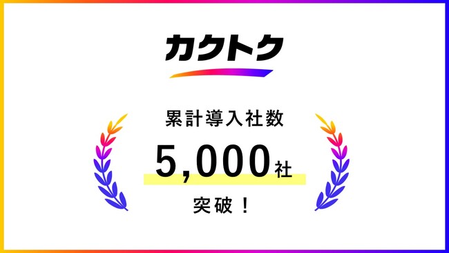 日本最大級の営業代行プラットフォーム「カクトク」、累計導入社数が5,000社を突破！