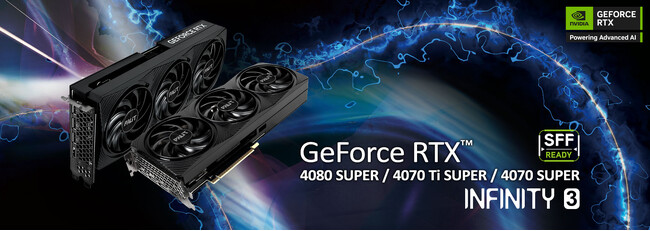 超高性能な小型ゲーミングPCビルドを実現するPalit GeForce RTX(TM) 40 SUPER Infinity 3シリーズ