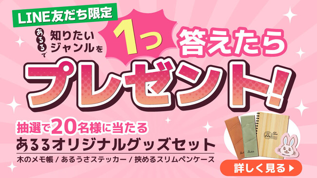 【プレゼントキャンペーン】1問答えるだけ！抽選で20名様にあるるオリジナルグッズセットが当たるキャンペーンをあるるモールが開催。