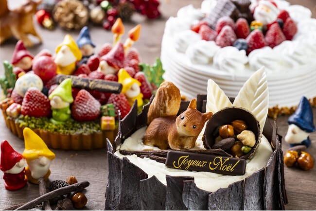 遊び心いっぱいのノームやリスがキュート！開業60周年を記念するケーキなどクリスマスケーキ全3種の予約スタート【東京プリンスホテル】
