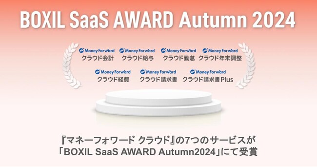 『マネーフォワード クラウド』「BOXIL SaaS AWARD Autumn 2024」にて受賞