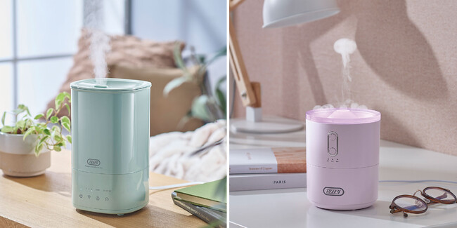 Toffyシリーズから 超音波式加湿器2024年モデル「Toffy 抗菌アロマ加湿器＜1.6L＞」「Toffy ふわふわリング加湿器」発売
