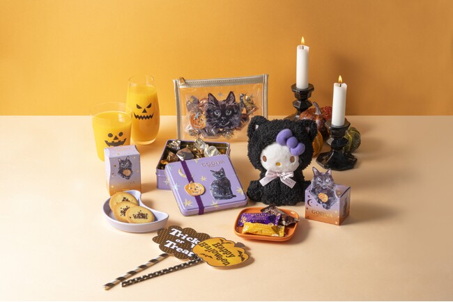 ハロウィンのシンボルのひとつである黒ネコとともに、2024年のハロウィンが幸せに満ち溢れたものになることを祈って！「ゴディバ ブラックキャット コレクション」
