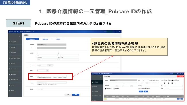Pubcare『自院ID機能』強化