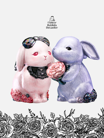 ペアでかわいいうさぎのお酒「Flower Rabbits Decanter（フラワーラビッツデキャンタ）」2024年9月6日（金）より販売開始
