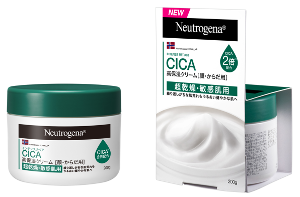 医療メーカー※1からのニュートロジーナ(R) CICA2倍※2配合。シリーズ最長※3保湿の敏感肌用高保湿クリーム、誕生。