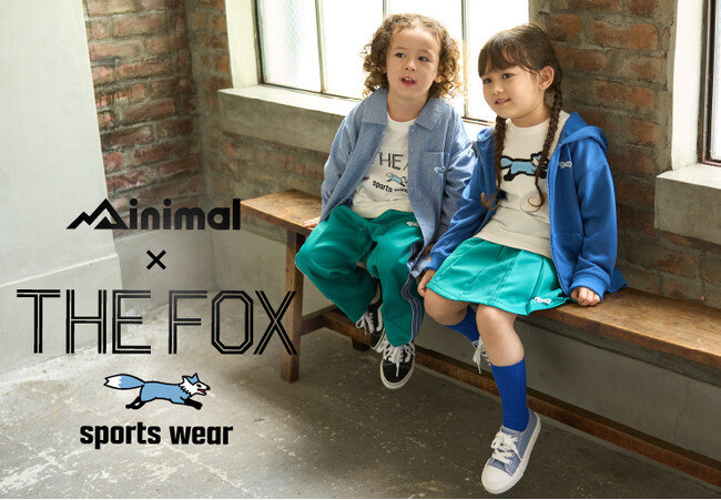 ナルミヤ・インターナショナルのキッズブランド【minimal（ミニマル）】が、アメリカのブランド【THE FOX（ザ フォックス）】とコラボ！子ども服には無い大人さながらのデザインで好評発売中！